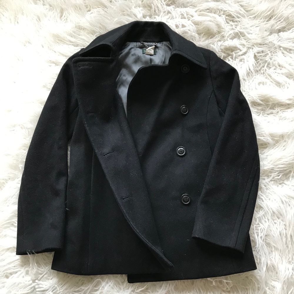 J. Crew Melton Pea‎ Coat Jacket Double Breasted - Picture 6 of 9
